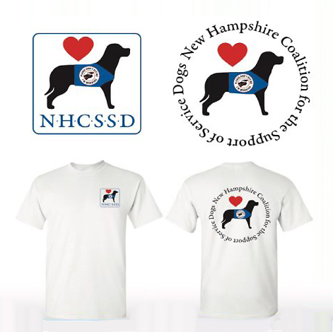 Tshirt design for the New Hampshire Coalition for the Support of Service Dogs